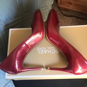Michael Kors Ashby Flex pump patent color Cherry